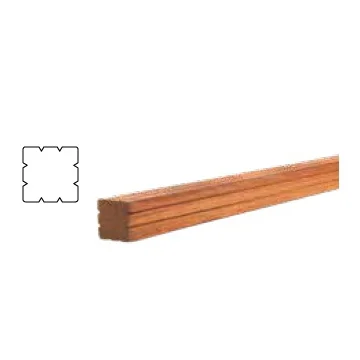 Aanbieding AZ Hardhouten paal geschaafd. gepunt 6.5 x 6.5 x 250 cm.