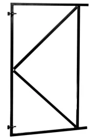 Verstelbaar stalen poortframe 100 x 155 cm, zwart gecoat.* Alleen Vandaag