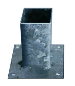 Vloerpaalhouder verzinkt 9 x 9 cm.* Direct Verzonden