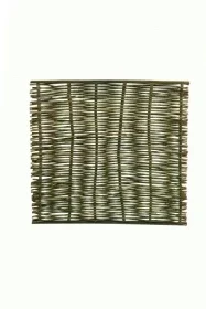 Wilgentenenscherm grof, boven- en onderkant voorzien van latten, 180 x 180 cm.* Rechtstreeks Van De Fabrikant