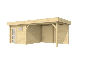 Vuren Topvision Tapuit, 300 x 300 en luifel 400 cm, onbehandeld.* Superprijs