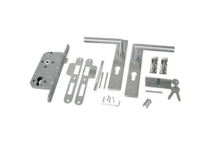 ++ RVS luxe deurbeslagset. SKG keurmerk met slotkast, cilinder en slot. Nu Kopen