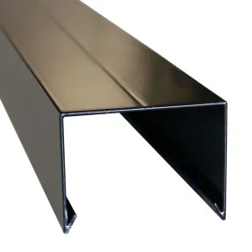 Weekendaanbieding Aluminium afdekkap met sponning (5,1 cm) 4,5 x 6,1 x 179,5 cm, zwart RAL 9005.*