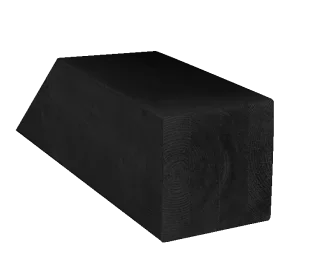 VU Paal Gs Verlijmd 14 x 14 x 400 Zwart gedompeld* Fabrieksprijs