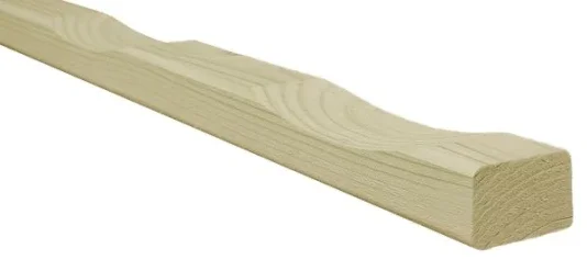 Vuren ventilatielat t.b.v. wandbekleding, 2,1 x 4,5 x 250 cm, groen geïmpregneerd.* Dagaanbieding