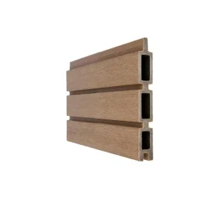 Weekendaanbieding NewTechWood co-extrusie composiet Triple Rhombus schermplank, 2,1 x 15 x 180 cm, Teak.* VERWACHT WEE