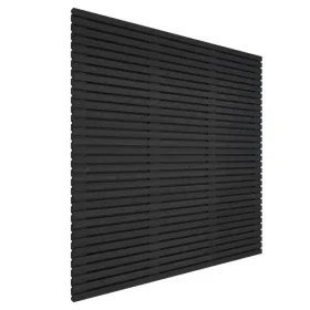 Uitverkoop Grenen geschaafd latten scherm, recht horizontaal/verticaal, 180 x 180 x 5 cm, zwart gespoten.*