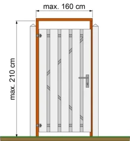 ++ Tuindeurkozijn hardhout met aanslaglat, max. 160 cm breed. Weekendaanbieding