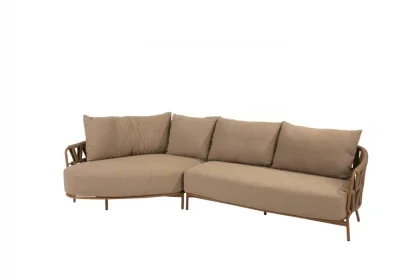 4 Seasons Outdoor Biarritz loungebank met chaise longue Amber Hoge Kwaliteit