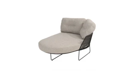 Uitverkoop Taste by 4 Seasons Outdoor Rhodos chaise lounge antraciet armleuning links