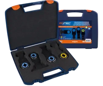 4-delig Starlock multitoolset type '519' voor hout en metaal, in kunststof koffer Merkproduct