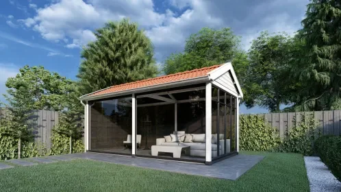 Zadeldak Betula 7500x3500x3150mm (bxdxh) Speciale Aanbieding