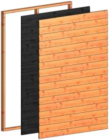 Alleen Vandaag Wandmodule B potdekselplanken 1630x2200mm onbehandeld