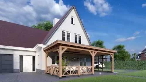 Aanbouwveranda Lucca 6600x3900x2600mm (bxdxh) Weekendaanbieding