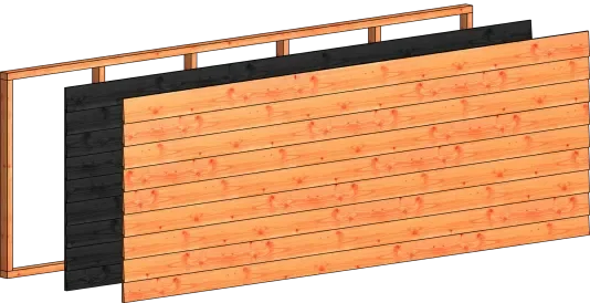 Wandmodule G potdekselplanken 3405x1170mm zwart Betrouwbaar