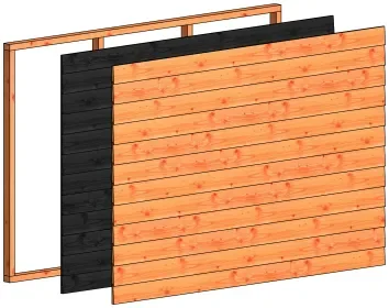 Wandmodule K potdekselplanken 2230x1560mm zwart Voordeelprijs