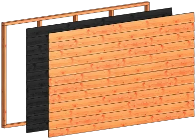 Wandmodule S potdekselplanken 2760x1560mm zwart Populair