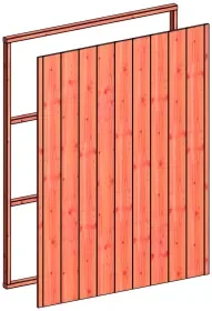 Wandmodule B sponningplank verticaal 1630x2200mm onbehandeld Betrouwbaar