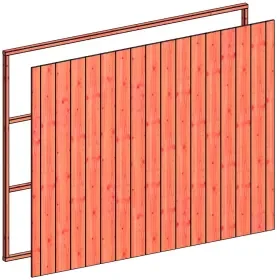 Wandmodule C sponningplank verticaal 2760x2200mm onbehandeld Direct Verzonden