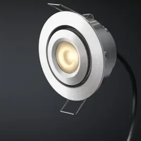 Superprijs Losse inbouwspot Toledo - zilver inclusief 5 meter zwarte verlengkabel