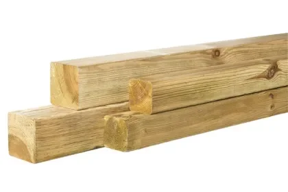 Alleen Vandaag Grenen geschaafde paal 8,8 x 8,8 x 180 cm, zonder diamantkop, groen geïmpregneerd.