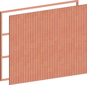 Alleen Vandaag Wandmodule C rhombus profiel 2760x2200mm onbehandeld