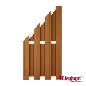 Weekendaanbieding Composiet schuttingscherm schuin Design bruin 90x93/180cm