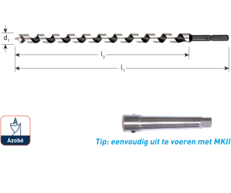 Aanbieding Slangenboor Gold-line Azobe ø16x320 (1 st per set)