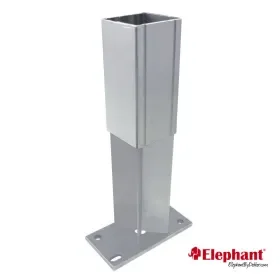 Actieprijs Paalhouder grijs gepoedercoat 8x16x30cm (tbv 7x7cm palen)