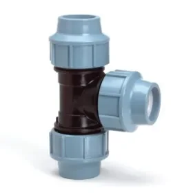 Unidelta T-stuk 90°, 3x klem, Kiwa, 16 bar, 25 mm Korting