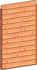 Wandmodule B blokhut profielplank 1630x2200mm onbehandeld Actieprijs