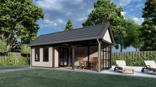 Alleen Vandaag Buitenverblijf Zadeldak XL 7700x3800x3950mm (bxdxh)