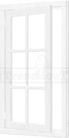 Alleen Vandaag Douglas Vleugelraam enkel wit linksdraaiend 808x1430mm