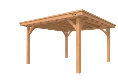 Alleen Vandaag Buitenverblijf plat dak Excellent I, douglas, basismodel XXL/C, 307x399 cm, onbehandeld.