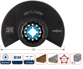 Zaagblad Multitool OS17/100bi Hout/ Metaal SL Ø100 (1 st per set) Bestel Nu