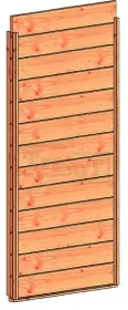 Wandmodule A blokhut profielplank 844x2200mm onbehandeld Veilige Betaling