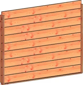 Wandmodule K blokhut profielplank 2230x1560mm onbehandeld Favoriet