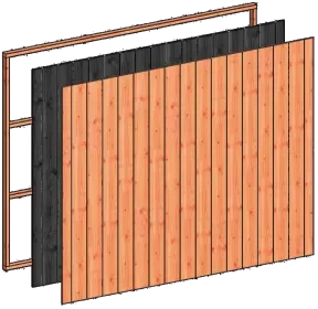 Wandmodule C sponningplanken 2760x2200mm zwart Beste Prijs