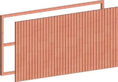 Wandmodule D rhombus profiel 2230x1170mm onbehandeld Betrouwbaar