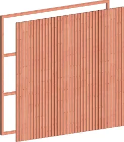 Wandmodule H rhombus profiel 2230x2200mm onbehandeld Gratis Verzending