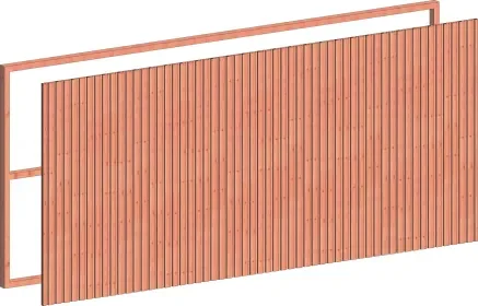 Voordeelprijs Wandmodule L rhombus profiel 3405x1560mm onbehandeld