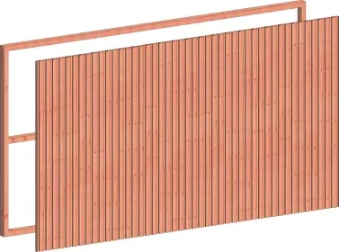 Wandmodule S rhombus profiel 2760x1560mm onbehandeld Gratis Retour