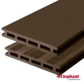 Vlonderplank bruin - Vlak/ semi ribbel, 2-zijdig bruikbaar 2,1x14,5x360 cm 2st/ set Koop Vandaag