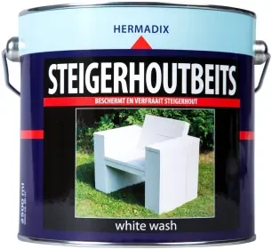 Aanbieding Steigerhoutbeits white wash 2500 ml