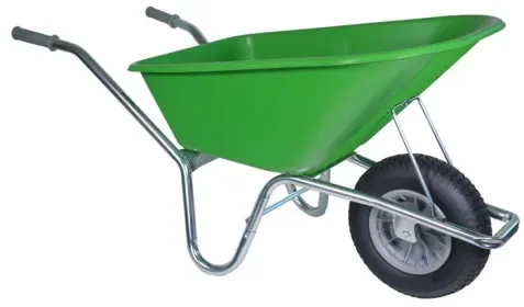 Tuin kruiwagen verzinkt frame 100 L limegroen Hoge Kwaliteit
