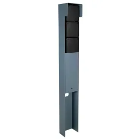 Tuinpaal - pro+ drievoudig met kabeldoos, afdekkap en installatiedraad grijs Meest Verkocht