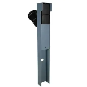 Tuinpaal - pro+ tweevoudig met spot, kabeldoos, afdekkap en installatiedraad grijs Lage Kosten