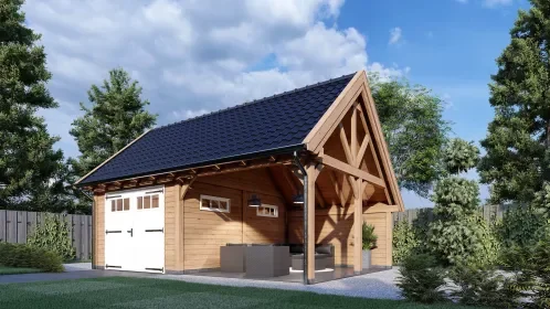 Voordeelprijs Kapschuur De Hofstee XXL 6550x7200x5000mm (bxdxh)