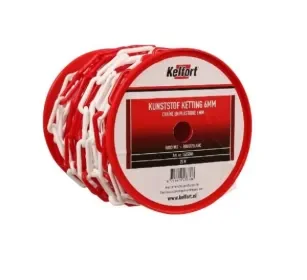 Afzetketting Kelfort haspel 25 meter rood/wit 6x20mm Rechtstreeks Van De Fabrikant