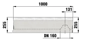 Super150-Betongoot 01L+Gat Ø160 1m Alleen Vandaag